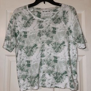 KIKIT, Size S, Green Tie Dye Crop Top